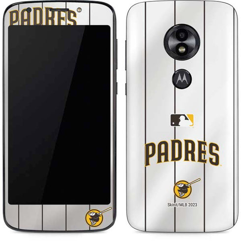 MLB San Diego Padres Home Jersey Moto E5 Play Skin